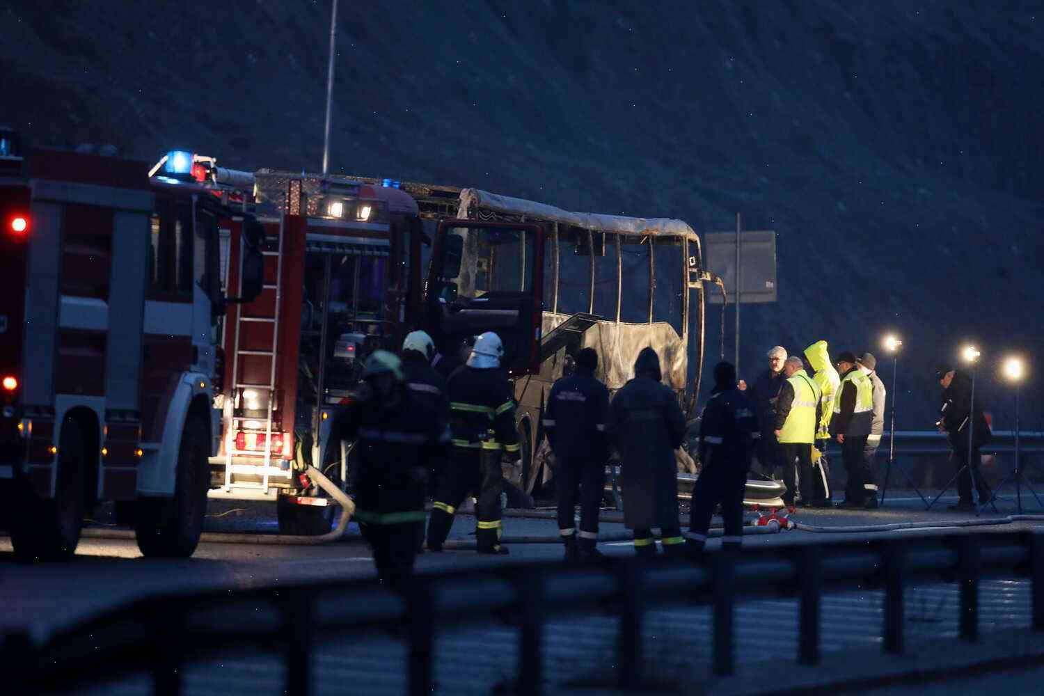 US-bound bus plunges into ravine in Bulgaria, killing at least 27, injuring more than 40